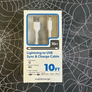 White Lightning to USB Sync & Charge Cable - 10FT